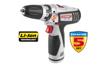 Дрель-шуруповерт ЗУБР 2-х скор., Li-Ion, реверс, 17+1, БЗУ, 10мм, 0-300 и 0-1050об/мин, 1.5А/ч, 12В, кейс с акс.